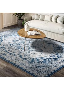 Villeroy & Boch Villeroy & Boch, Teppich &raquo;Gabrielle&laquo; rechteckig 11 mm H&ouml;he Orientalisch, Wohnzimmer, Schlafzimmer, Klassisch, Kurzflor, Weich, Creme,Blau, 