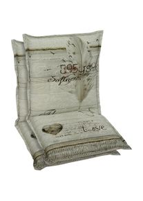 GO-DE , Sesselauflage , grau/braun , Obermaterial: 100% Baumwolle