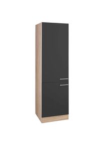 Optifit, Hochschrank &raquo;Kalmar&laquo;, anthrazit, Eiche-hell s&auml;gerau -B/H/T: 60 cm x 207 cm x 57 cm, anthrazit
