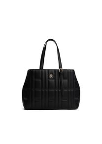 Tommy Hilfiger, Damen, Tragetasche &raquo;TH FEMININE TOTE&laquo; Damen Umh&auml;ngetasche, Schultertasche, mit verl&auml;ngerbarem Henkel, schwarz, schwarz, Obermaterial 