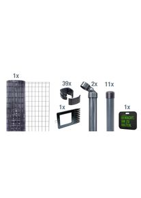 Alberts, Schwei&szlig;gitter &raquo;Fix-Clip Pro &laquo; H&ouml;he: 80-150cm, Gesamtl&auml;nge: 10 und 25m, zum Einbetonieren, grau, Stahl, H/L: 122 cm x 25 m, grau