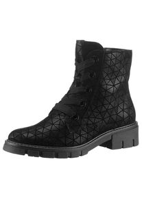 Ara , Schnürstiefelette »DOVER«, Schnürboots, Komfortschuh in Bequemweite G = weit , schwarz metallic , 8 (42) , 8 (42) , Stiefelette mit Musterung...