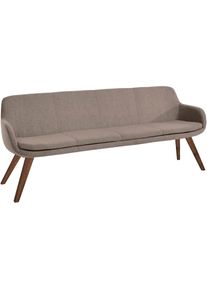 Musterring , Essbank &raquo;Tavia&laquo; Stativgestell Wildnussbaum massiv ge&ouml;lt, Breite 180, 200 oder 220 cm , taupe + Wild-Nussbaum