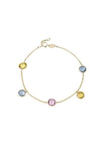 Amor, Damen, Goldarmband &raquo;2014456&laquo; mit Zirkonia (synth.), gelbgoldfarben-pink-gelb-blau + pink-gelb-blau, gelbgoldfarben-pink-gelb-blau + pink-gelb-