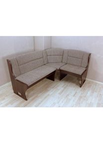 Home Affaire , Eckbank &raquo;Madrid&laquo; Schenkel wechselbar , cappuccino + nussbaumfarben