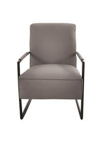 K+w Komfort & Wohnen K+W Komfort & Wohnen , Cocktailsessel mit bezogenen Armlehnen, Gestell in Metall schwarz Struktur , stahl