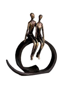 Casablanca by Gilde, Dekofigur &raquo;Skulptur Close&laquo; Dekoobjekt, H&ouml;he 35 cm, P&auml;rchen, mit Spruchanh&auml;nger, Wohnzimmer, bronzefarben, Polyresin, B/H/T: 30 cm