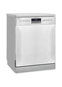 Exquisit, Standgeschirrsp&uuml;ler &raquo;GSP9614-030B&laquo; 14 Ma&szlig;gedecke Stand-/Unterbauger&auml;t, 14 Ma&szlig;gedecke &ndash; sparsam mit 6 Programmen & LED, silberfarben, 