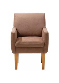Home Affaire , Sessel &raquo;Fehmarn&laquo; komfortable Sitzh&ouml;he von 54 cm, in 3 verschiedenen Bezugsqualit&auml;ten , braun