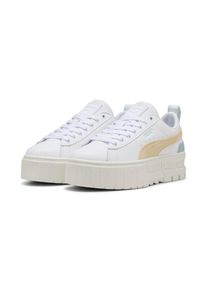 Puma , Sneaker »MAYZE LTH WN'S« , Puma White-Modern Mint , 41 , 41 , Obermaterial aus Leder mit Overlays aus Synthetik und in Wildleder-Optik