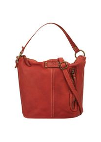 CLUTY, Damen, Umh&auml;ngetasche echt Leder, Made in Italy, rot, rot, H&ouml;he 25 cm x Breite 28 cm x Tiefe 7 cm
