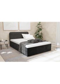 Westfalia Schlafkomfort, Polsterbett &raquo;Shawn&laquo; zwei verschiedene Liegeh&ouml;hen w&auml;hlbar, schwarz, Bezug Kopfteil: Teddy-Stoff: 100% Polyester, Bezug 