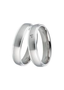 DOOSTI, Damen, Trauring &raquo;Schmuck Geschenk Silber 925 Trauring Ehering Partnerring LIEBE&laquo; Made in Germany, wahlweise mit oder ohne Brillant, 