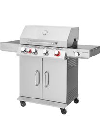 Hanseatic , Gasgrill »Memphis«, 19 kW Gesamtleistung, Infrarot-Heckbrenner, Hochleistungs-Turbobrenner , schwarz, silber