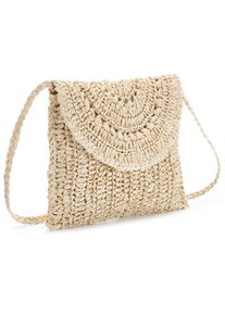 Vivance , Umhängetasche »Minibag«, Strandtasche, Schultertasche, Handtasche in Bast-Optik, Crossbody Bag , beige