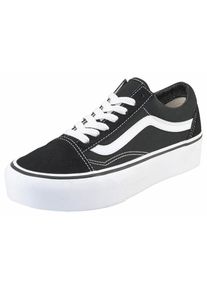 Vans, Damen, Plateausneaker &raquo;Old Skool Platform&laquo; aus textilem Canvas-Material, black-white, 42,5, black-white, Moderner Sneaker von Vans