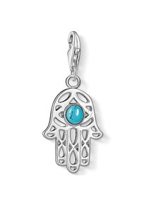 Thomas Sabo , Charm-Einhänger »Fatimas Hand, 1052-404-17«, mit Türkis-Imitat , silberfarben-türkis + türkis , Besonderer Charm-Anhänger mit...