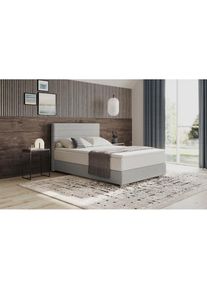 Mr. Couch, Boxbett &raquo;Stratus 2&laquo; inkl. Bettkasten und Matratze, Stripes 8637 warm grey, 92% Polyester / 8% Nylon, Cord, Stripes 8637 warm grey