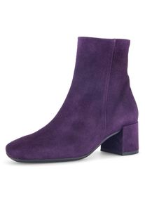 Gabor , Stiefelette, Blockabsatz, Businessschuh, Komfortschuh in Schuhweite G (= weit) , lila , 35 , 35 , Klassische Stiefelette in eckiger Karreeform