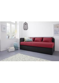 Maintal , Polsterliege &raquo;Diana&laquo; , rot/schwarz