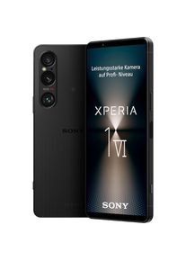 Sony, Smartphone &raquo;Xperia 1 VI&laquo; Schwarz, Schwarz, Die innovative texturierte Oberfl&auml;che verbessert den Griff mit einem echten Kamera-Look und -Gef&uuml;hl, 