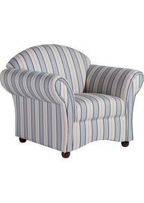 Max Winzer , Sessel »Caros, Loungesessel, klassisch elegant und modern im Streifendesign, «, bequem durch Federkernunterfederung, geschwungene...