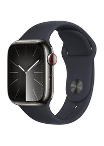 Apple , Smartwatch »Watch Series 9 Edelstahl«, (4,1 cm / 1,61 Zoll), Watch OS 10, Sport Band , Graphite