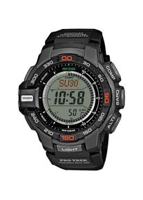 Casio PRO TREK, Damen, Chronograph Quarzuhr, Armbanduhr, Herrenuhr, Funk, Solar, Stoppfunktion, Weltzeit, schwarz, schwarz, Funktionaler Chronograph 