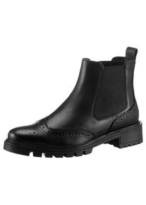 Ara, Damen, Chelseaboots &raquo;TULSA&laquo; , Stiefelette, Schlupfboots mit Lyralochung, G-Weite (weit), schwarz, 6 (39), schwarz, Chelseaboots mit beidseitigem 