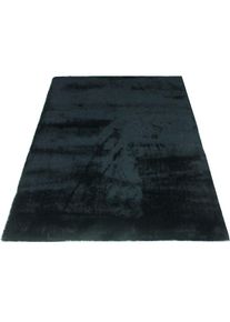 Home Affaire , Hochflor-Teppich »Deman«, rechteckig, 25 mm Höhe, Uni-Farben, Mikrofaser Teppiche, flauschig, Wohnzimmer, Schlafzimmer , schwarz ,...