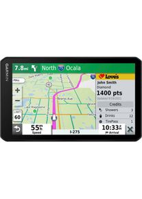 Garmin , LKW-Navigationsgerät »DezlCam LGV710 MT D EU« , schwarz , Fahrtzeit-Timer zeigt die täglichen Fahrstunden, Gesamtfahrtstunden, sowie die...