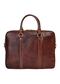 Pike Piké , Aktentasche echt Leder, Made in Italy , braun