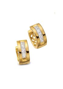 Lady , Damen , Paar Ohrstecker , silber vergoldet 925 , Creolen, vergoldet