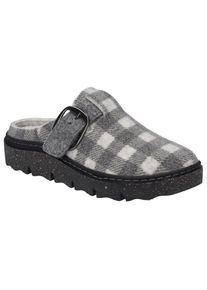Josef Seibel , Pantoffel »Carmaux 01«, Hausschuh, Clog mit Warmfutter , grau-beige, Karomuster , 36 , 36 , Bequemer Hausschuh zum Schlupfen