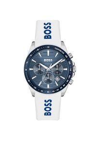 BOSS, Damen, Chronograph &raquo;STRIKE CHRONO&laquo; Quarzuhr, Armbanduhr, Herrenuhr, Silikonarmband, analog, Tag, wei&szlig;, wei&szlig;, Trendiger Herrenchronograph