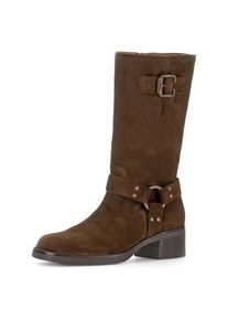 Gabor , Stiefel, Blockabsatz, Bikerstiefel, Langschaftsiefel mit Best Fitting , cognac , 38 , 38 , Bikerstiefel mit modischen Zierriegel und Nieten