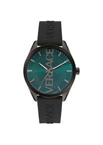 Versace , Quarzuhr »V-VERTICAL«, Armbanduhr, Herrenuhr, Swiss Made, Leuchtzeiger, Saphirglas, analog , schwarz, grün , Attraktive Herrenarmbanduhr