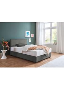 ATLANTIC HOME COLLECTION , Bett &raquo;Corinna&laquo; Boxbett inkl. Stauraum, Cord, erh&auml;ltlich in unterschiedlichen Breiten , dunkelgrau , Liegefl&auml;che L&auml;nge...