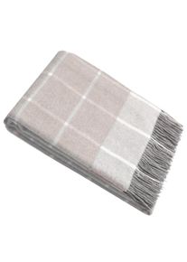 CASATEX, Plaid &raquo;Harry Lontra&laquo; elegantes Design, gro&szlig;e Karos, beige, Kaschmir, Wolle, B/L: 130 cm x 190 cm, beige