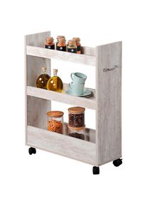 Kesper , K&uuml;chenwagen &raquo;Nischenregal, wei&szlig; gek&auml;lkt, FSC&laquo;, wei&szlig;, Spanplatte, B/H/T: 60 cm x 78 cm x 22 cm, wei&szlig;