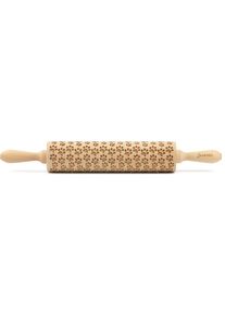 Folkroll, Teigroller &raquo;3D-Motiv-Teigrolle&laquo; Hundepfote, braun, Buchenholz, 43 cm, braun