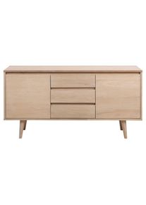 ACTONA GROUP, Sideboard &raquo;Nagano&laquo; Anrichte, Eiche/Furnier, 2 T&uuml;ren, 2 Einlegeb&ouml;den, 3 Schubladen, 150 cm, /weiss pigmentiert, B/H/T: 150 cm x 75 cm x 
