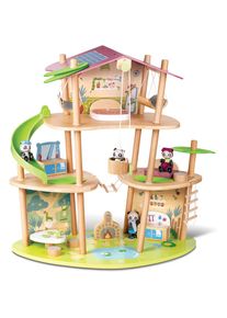 HAPE , Puppenhaus »Green Planet Explorer, Das Bambushaus der Pandas« , bunt
