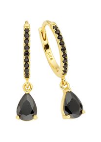 Firetti, Damen, Paar Creolen &raquo;Schmuck Geschenk Silber 925 Ohrschmuck Ohrringe Tropfenanh&auml;nger&laquo; mit Zirkonia (synth.) oder Spinell (synth.), 