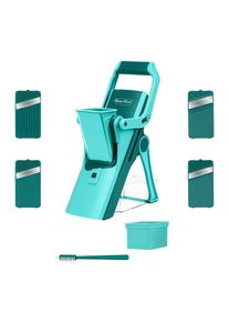 Genius , Gemüseschneider »Nicer Dicer Mando, Zerkleiner, 10-tlg.«, sicher und präzise , dark petrol