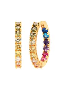 Lady , Damen , Paar Creolen , silber vergoldet 925