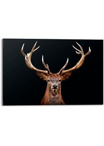 Reinders!, Deco-Panel &raquo;Hirsch&laquo;, Farbe Bild(er): schwarz, Holzwerkstoff, B/H/T: 90 cm x 60 cm x 2 cm, Farbe Bild(er): schwarz