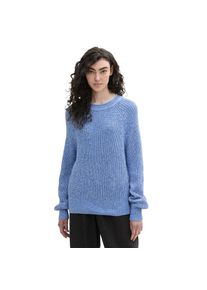 Tom Tailor Denim , Strickpullover, mit Strick-Struktur , sicilian blue melange , XXL (44) , XXL (44) , V-Ausschnitt-Pullover von Tom Tailor Denim