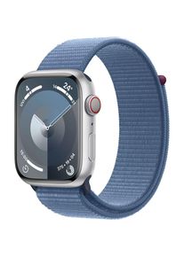 Apple , Smartwatch »Watch Series 9 Aluminium«, (4,5 cm / 1,77 Zoll), Watch OS 10, Sport Loop , Winterblau/Silber