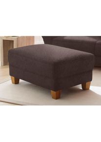 Home Affaire, Hocker &raquo;Gotland&laquo;, dunkelbraun, 90% Polyester/10% Polyamid Luxus-Microfaser (100% Polyester);Struktur (100% Polypropylen);Luxus-